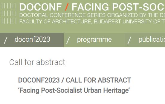 Call for Abstracts – DOCONF 2023