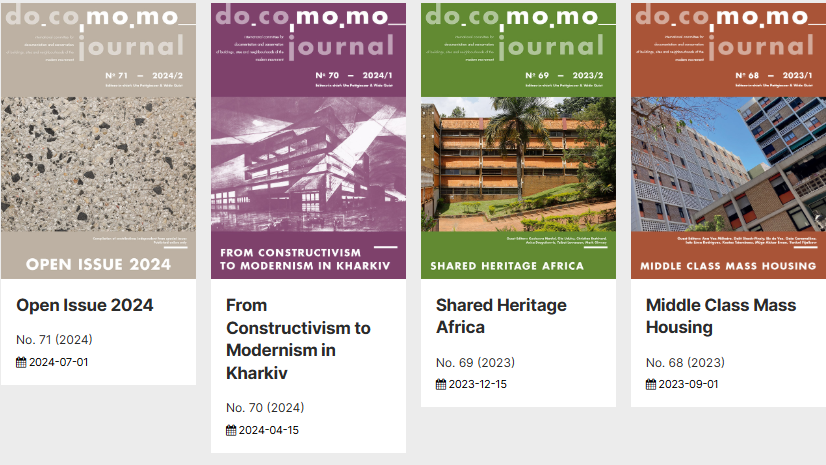 Docomomo Journals 2024 shipping soon